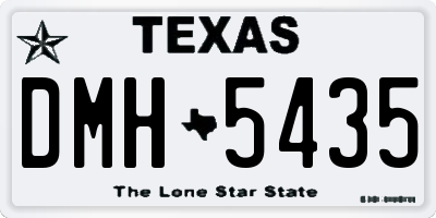 TX license plate DMH5435