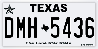 TX license plate DMH5436