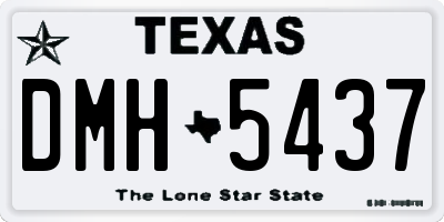 TX license plate DMH5437