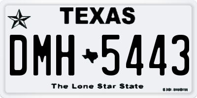 TX license plate DMH5443