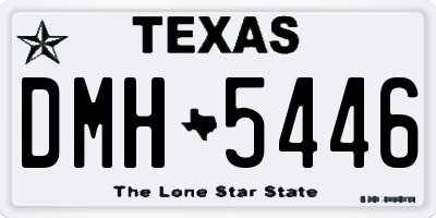 TX license plate DMH5446