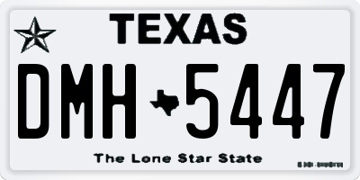 TX license plate DMH5447