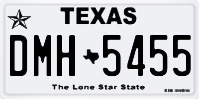 TX license plate DMH5455