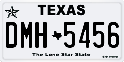 TX license plate DMH5456