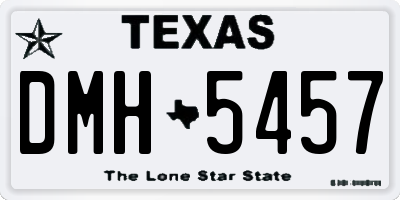 TX license plate DMH5457