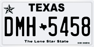 TX license plate DMH5458
