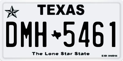 TX license plate DMH5461