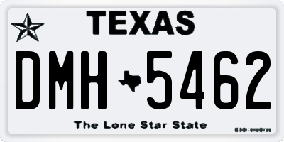 TX license plate DMH5462