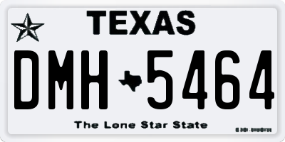 TX license plate DMH5464
