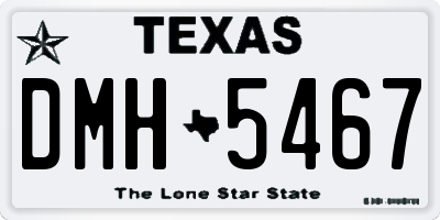 TX license plate DMH5467