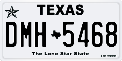 TX license plate DMH5468