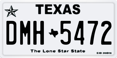 TX license plate DMH5472