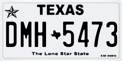 TX license plate DMH5473