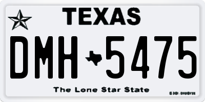 TX license plate DMH5475