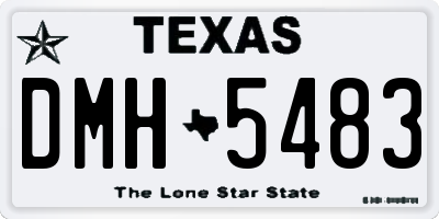 TX license plate DMH5483