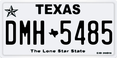 TX license plate DMH5485