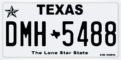 TX license plate DMH5488