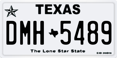 TX license plate DMH5489