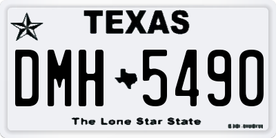 TX license plate DMH5490