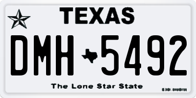 TX license plate DMH5492