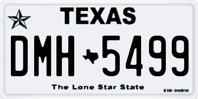 TX license plate DMH5499