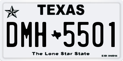 TX license plate DMH5501