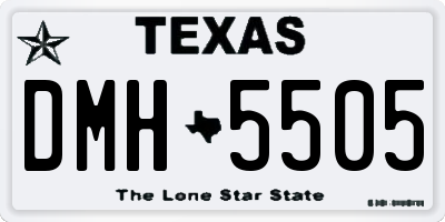 TX license plate DMH5505