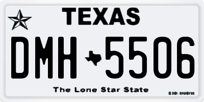 TX license plate DMH5506