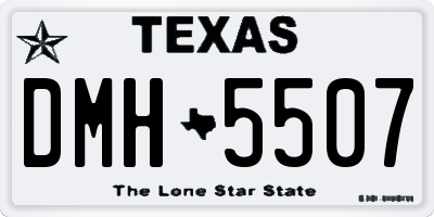 TX license plate DMH5507