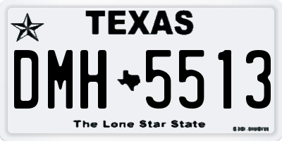 TX license plate DMH5513