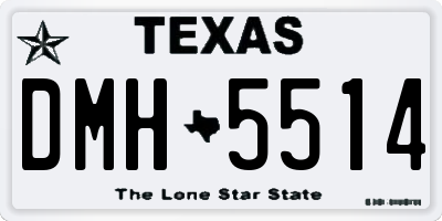 TX license plate DMH5514