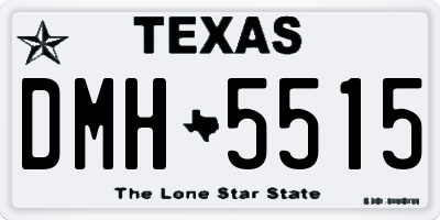 TX license plate DMH5515