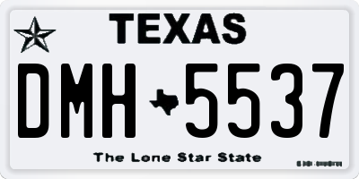 TX license plate DMH5537