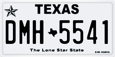 TX license plate DMH5541