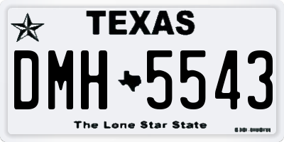 TX license plate DMH5543