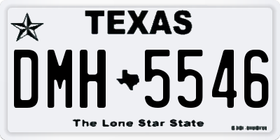 TX license plate DMH5546