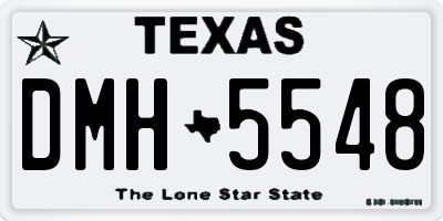 TX license plate DMH5548