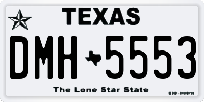 TX license plate DMH5553