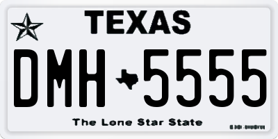 TX license plate DMH5555
