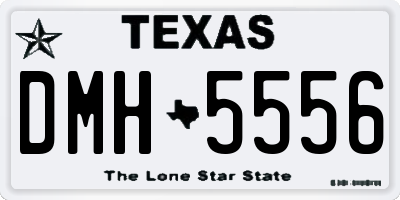 TX license plate DMH5556