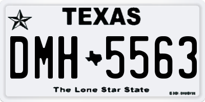 TX license plate DMH5563