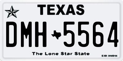 TX license plate DMH5564