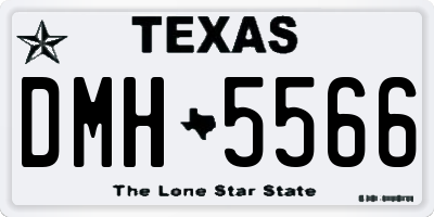 TX license plate DMH5566