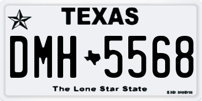 TX license plate DMH5568