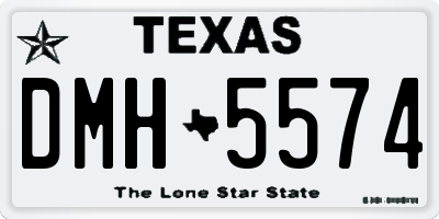 TX license plate DMH5574