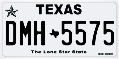 TX license plate DMH5575