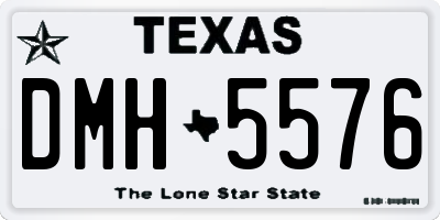 TX license plate DMH5576