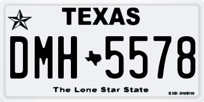 TX license plate DMH5578