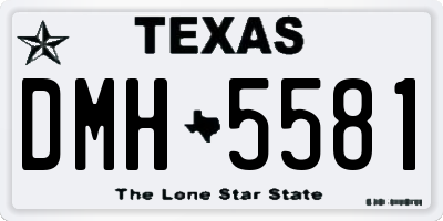 TX license plate DMH5581