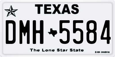 TX license plate DMH5584